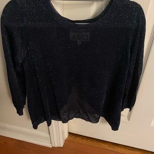 ATKO Blue metallic sweater XS